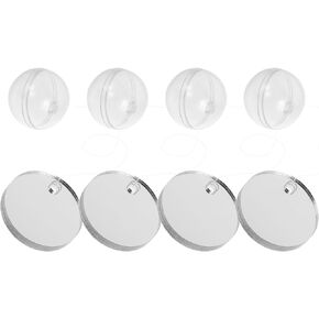 POPETPOP 4 Pcs Floating Betta Exercise Mirror, Double-Sided betta fish toy Mirror, Fish Tank Circle Betta Mirror for Aquarium Betta Fish, Beta Fish Accessories