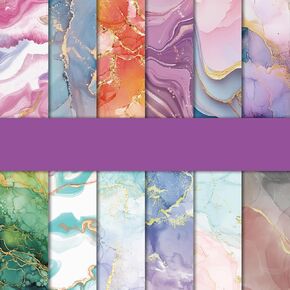 24 Sheets Scrapbook Paper, 6"X6" Inch Scrapbook Paper, 160gsm, 12 Designs Decorative Paper for Card Making Scrapbook Photo Album Decor (Wizard-A)
