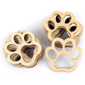 Framendino ، 24 حزمة غير مكتملة Pet Pet Paw Cetouts فارغة مخالب القطة الخشبية الكلب