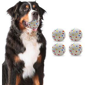 4-Pack ETPU Tennis Balls for Dogs - Super Bouncy 2.5" Chew-Proof Floatable Dog Toys | Compatible with Automatic Ball Launchers | Waterproof & Eco-Friendly Fetch Accessories