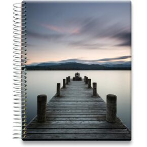 Tools4Wisdom Planner 2025-2026 - April 2025-2026 Calendar - 8.5x11 Inch Hardcover - Monthly Weekly Daily Planner - A5J6 - Blue Pier