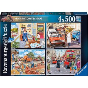 Ravensburger Days Days Collection No.6: Day Memories 4x500 Piece Jigsaw Puzzle puzzle for build | فريدة ، قطع | السطح المضاد للسلح | FSC معتمد ، الصديق للبيئة | أمازون الحصري