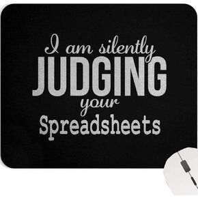 Accountants Mousepads Accounting 9 Inch Mouse Pad Gift - Accountant Funny Spreadsheets Humor Accounting Gift Black Mouse Mat