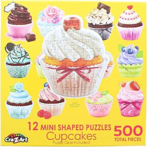 RoseArt - Mini-Shaped - Cupcakes - 500 Piece Jigsaw Puzzle for Adults