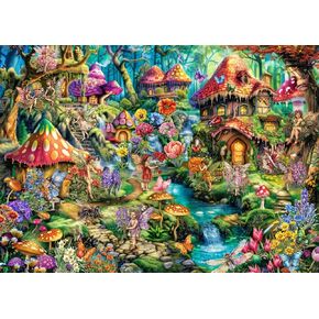 لغز Flower Flower Flower للبالغين 1000 قطعة ، لغز Jigsaw الفطر مضحك ، ولغز حشرة الفراشة الملونة الخيالية