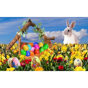 Puzzles for Adults 500 Piece,Easter Bunny and Eggs Puzzle,Wooden Puzzle (Easter Bunny and Eggs, 500 Piece)