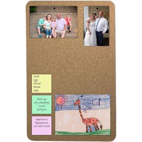 Flipside Products 36" x 48" (3' x 4') Large Cork Bulletin Board, Unframed Message and Vision Board, Memo Pin, Hanging Wall Mounted - 1 Board