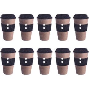 ARTIBETTER 100pcs Wooden Buttons Coffee Cup Design Sewing Button Decorative DIY Wood 1.5cm 2 Hole Button for Sewing Scrapbooking Oval Craft Embellishments Button