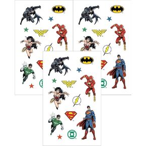 Playhouse DC Comics Justice League Pack of Three Perforated Sticker Half-Sheets
