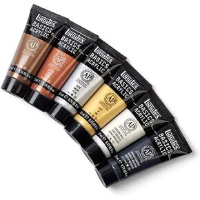 Liquitex Basics Metallics & Iridescents Acrylic Paint Set