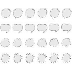 24 Pads 720 Sheets Thought Cloud Sticky Notes,Talking Bubble Shape,Self-Stick Notes for Students,Home Office School