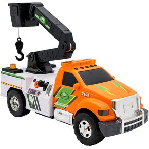 Action Drive 16" Interactive Tow Truck Toy w/Lights & Sounds, Motorized Winch, Motion Drive Action, Realistic Design & Batteries Included - Age 3+