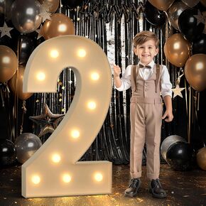 imprsv 4FT Marquee Numbers 30 Light up Number 30th Birthday Decorations Large Numbers Big Mosaic Numbers for Balloons Birthday Decor Number Balloon Frame Anniversary Decors