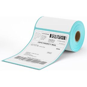 ملصقات حرارية 4 "× 6" ، ملصقات شحن حرارية مباشرة ، 4 × 6 ملصقات طابعة حرارية تستخدم بشكل كبير للبريد - متوافق مع طابعة Munbyn Rollo Zebra ، 250 ملصقات/لفة ، 4 لفائف