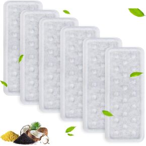 6 Pack Dog Water Fountain Filters and 6 Pack Sponges Suitable for Stainless Steel Dog Water Fountain Model: PF-SS