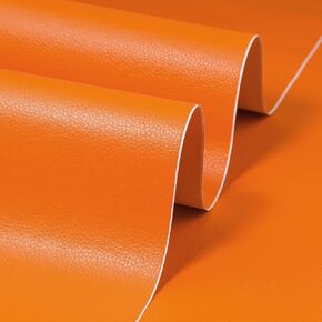 Amiya Leather Repair Patch, 15.7x240 Inches Orange Self-Adhesive Waterproof Leather Repair Tape, Cuttable Vinyl Repair Kit for Furniture, Couches, Sofas, Car Seats, Cabinets, Handbags