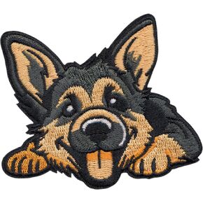 Dog - Cute German Shepherd Pup - Embroidered Iron on Patch