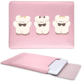 Cute Swing Duck Laptop Sleeve Case for MacBook Air 13/MacBook Pro 13 (13 13.3 13.5 Inch),Kawaii Animal for MacBook Bag Green Can be Used as Mouse Pad and Laptop Desk Pad for Girl Women