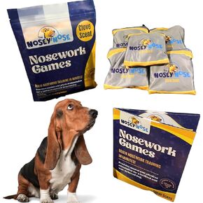 Dog Scent Training Kit - Clove Scent Zipper Pouch with Bag & Brain Puzzle Games - Nosework Scentwork Games for All Ages Dog
