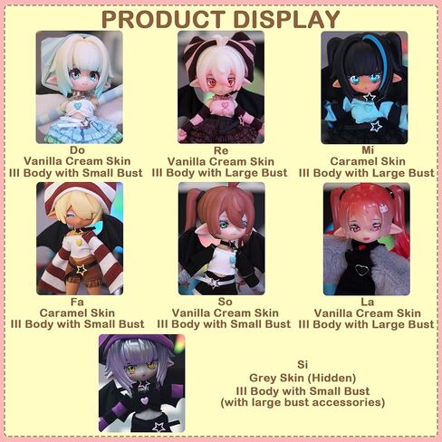 BEEMAI UF DOLL DOREMI-BAND SERIES 1PC 1/12 BJD Blind Box Cute Figure in Kuwait