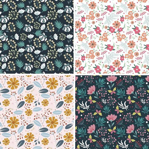 24 ورقة ورقة سجل القصاصات ، 6 "× 6" بوصة ورقة سجل القصاصات ، 160GSM ، 12 تصميمات ورقة زخرفية لصنع البطاقات ديكور ألبوم الصور (المعالج-أ) in Kuwait