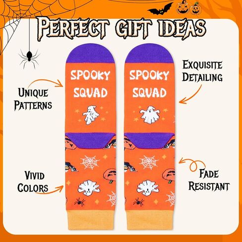 HAPPYPOP Halloween Gifts Ideas Socks - Spooky Gifts for Men Women, Horror Gifts for Man Woman 2 Pack, Halloween Gifts for Teens in Saudi Arabia