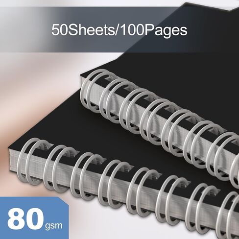 4 Pack Spiral Notebook for Work - 4" x 6" Softcover Notebooks College Ruled for Note Taking, School Supplies,200 Sheets 400 Pages Journals Black in Kuwait