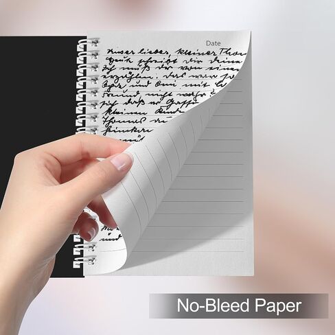 4 Pack Spiral Notebook for Work - 4" x 6" Softcover Notebooks College Ruled for Note Taking, School Supplies,200 Sheets 400 Pages Journals Black in Kuwait