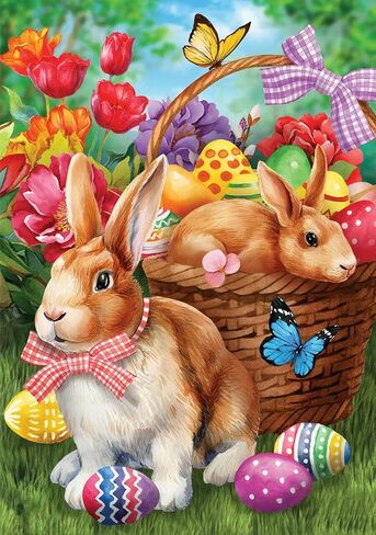Puzzles for Adults 500 Piece,Easter Bunny and Eggs Puzzle,Wooden Puzzle (Easter Bunny and Eggs, 500 Piece) in Saudi Arabia