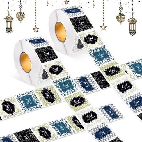 500 PCS ملصقات عيد مبارك ملصقات رمضان شارات الإسلامية العطلات الإسلامية للأظرف ترفج الحزب الإسلامي زخرفة الحزب الإسلامي in Saudi Arabia
