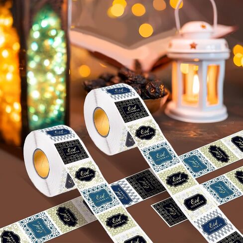 500 PCS ملصقات عيد مبارك ملصقات رمضان شارات الإسلامية العطلات الإسلامية للأظرف ترفج الحزب الإسلامي زخرفة الحزب الإسلامي in Saudi Arabia