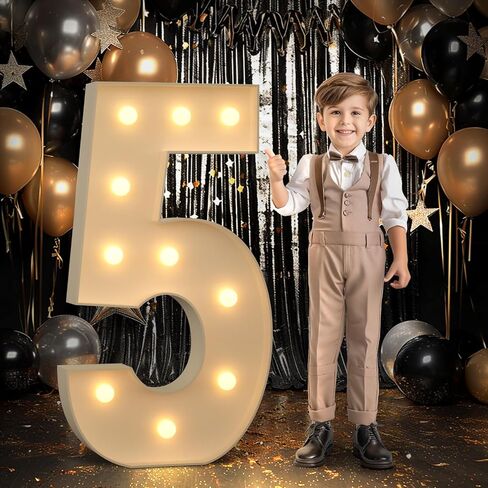 imprsv 4FT Marquee Numbers 30 Light up Number 30th Birthday Decorations Large Numbers Big Mosaic Numbers for Balloons Birthday Decor Number Balloon Frame Anniversary Decors in Kuwait