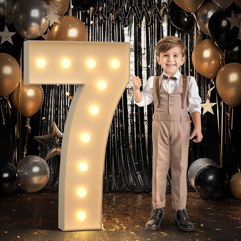 imprsv 4FT Marquee Numbers 30 Light up Number 30th Birthday Decorations Large Numbers Big Mosaic Numbers for Balloons Birthday Decor Number Balloon Frame Anniversary Decors in Kuwait