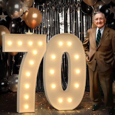 imprsv 4FT Marquee Numbers 30 Light up Number 30th Birthday Decorations Large Numbers Big Mosaic Numbers for Balloons Birthday Decor Number Balloon Frame Anniversary Decors in Kuwait