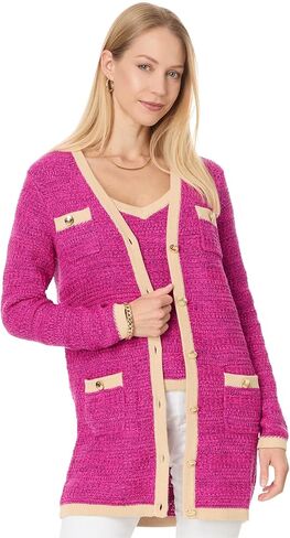 Lilly Pulitzer، مجموعة سترة دباغة للنساء، Deep Lagoon Moonlight Tweed، مقاس X-Large in Saudi Arabia