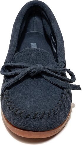 Minnetonka Women’s Tie Slip On —Moccasins for Women, Classic Leather Loafer Silhouette, Cushioned Footbed in Kuwait