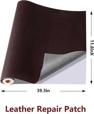 Leather Repair Kit for Furniture 11.8inX39.3 in Self Adhesive Leather Repair Patch Leather Repair Patch Leather Patch Tape Car Leather Repair Kit for Sofa Car Seats (Black, 11.8inX39.3in) in Kuwait