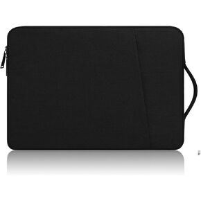14 Inch Laptop Sleeve Case for MacBook Pro 14 inches M4 Chip A3112 A3185 A3401 Canvas Handbag Portable Package Pouch Carrying Travel with Stainless Steel Zipper Polyester Accessories (Black)