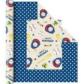 Wernnsai Boys Boys Roversible Wrapping Rolls - 3 Rolls 17 "× 120" عيد ميلاد سعيد لورق Dinosaur Game Party Form