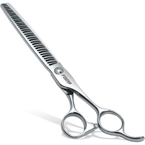 Professional 3D Curved Chunkers Dog Grooming Scissors 7'' Curved Thinning Shears for Dogs Pet 42 Teeth Japan VG10 Sharp and Durable