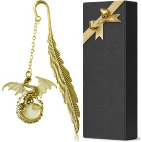 Vintage Feather Metal Bookmark, Unique Glow in The Dark Bookmark Gift for Men Women (Antique Silver Owl) in Kuwait