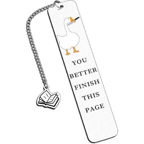 Funny Book Accessories, Book Marks for Reading Women, Goose Bookmark, Librarian Gifts, Bookish Gifts, Book Club Gifts, Cute Bookmarks, Book Lover Gifts for Women, Reading Accessories for Book Lovers