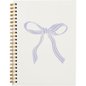 Coquette Pink Bow Notebook Journal, Preppy Aesthetic Journal Notebooks for Women Girls, Coquette School Supplies, College Ruled Spiral Notebook 5.5 x 8.3