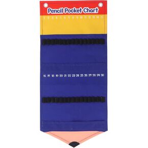 Pencil Holder for Classroom, Colored Pencil Parking Pocket Chart, Wall Hanging Pencil Holder Back to School Supplies Pen, Neutrals Pencil Dispenser, Each Holds up to 30 Pencils