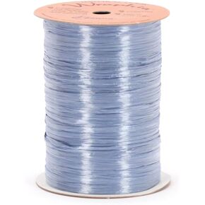 Berwick Offray Pearlized Blue Raffia Ribbon ، 1/4 '' Wide ، 100 ياردة