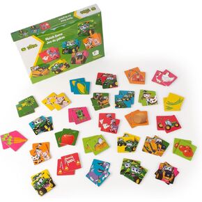TOMY John Deere Kids Matching Game - Farm Themed Memory Game for Toddlers and Kids - John Deere Toys - Preschool Games and Learning Activities - 27 Matches - Ages 3 Years and Up