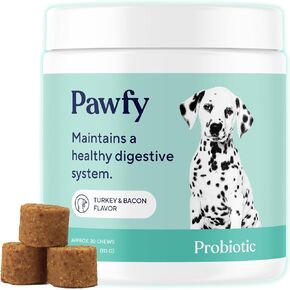 البروبيوتيك pawfy للكلاب | يدعم صحة الجهاز الهضمي ، والإسهال للكلاب الصغيرة والكبيرة | يحسن صحة الأمعاء | مكملات خميرة مضادة | يعزز دعم صحة الجلد والحساسية الموسمية - 30 مضغ in Saudi Arabia