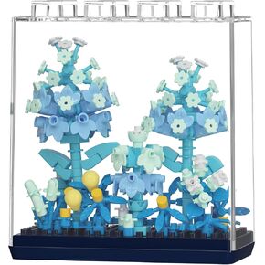 Set of 4 Flower Bouquet Building Set Toy with Dust Cover – Perfect Toys Gift for Home Decor, Art Collection, and Office Display Buildings Blocks