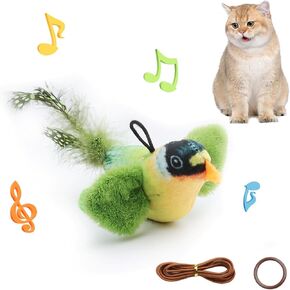 Kyakya chirping لعبة الطيران الطيور القطة مع ريشة طبيعية للقطط الداخلية ، لعبة محاكاة تصميم الطيور القط ، تطابق مع ألعاب العصا تدين القطط للقطط ، الأزرق in Saudi Arabia