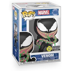 Marvel - Venom with Ooze (Glows in The Dark) Exclusive Vinyl Figure Collectibles Bundle with Compatible Funko Pop Box Protector